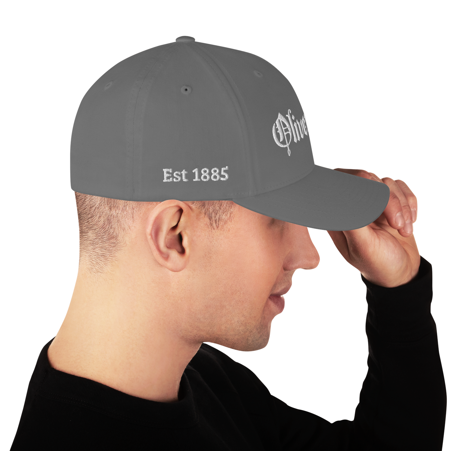 Grey Structured Twill Cap